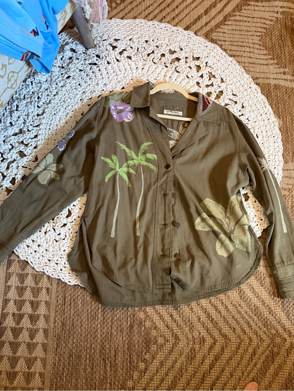 Free People We the Free Blooms and Palms Top - Picture 2 of 5